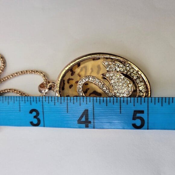 Crystal Swan Pendant Necklace - Picture 7 of 8